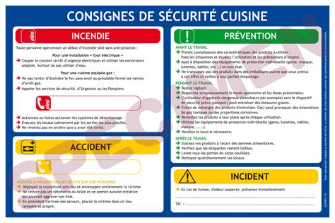 CONSIGNE SECURITE CUISINE