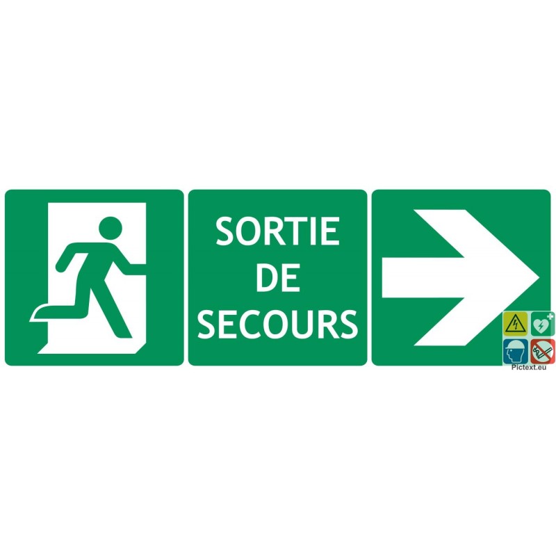 PANNEAU SORTIE SECOURS PVC